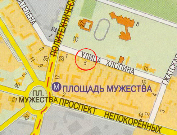 Факультет Медицинской Физики и Биоинженерии СПбГПУ на карте